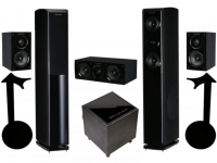 Комплект акустики Wharfedale Obsidian 600 Cinema Pack 5.1 w/stands, blackwood